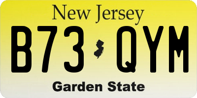NJ license plate B73QYM