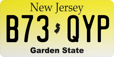 NJ license plate B73QYP