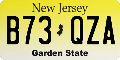 NJ license plate B73QZA