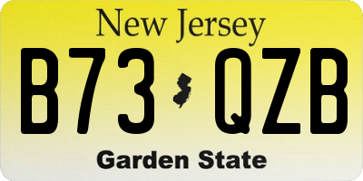 NJ license plate B73QZB