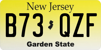 NJ license plate B73QZF