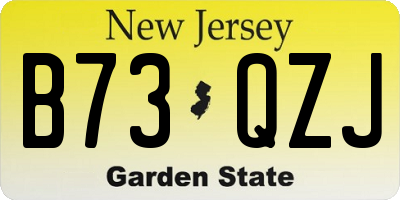 NJ license plate B73QZJ