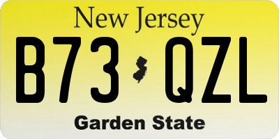 NJ license plate B73QZL