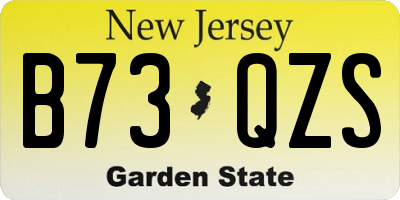 NJ license plate B73QZS