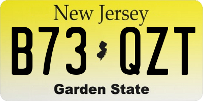 NJ license plate B73QZT