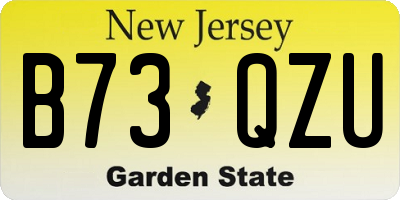 NJ license plate B73QZU