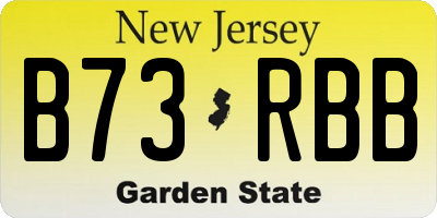 NJ license plate B73RBB