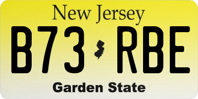 NJ license plate B73RBE
