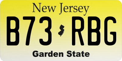 NJ license plate B73RBG