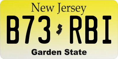 NJ license plate B73RBI