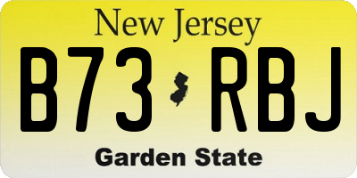 NJ license plate B73RBJ