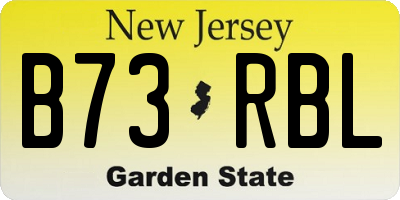 NJ license plate B73RBL