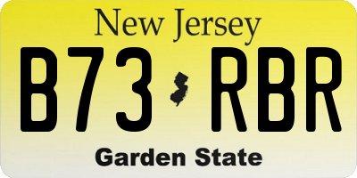 NJ license plate B73RBR