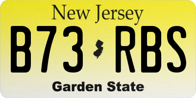 NJ license plate B73RBS