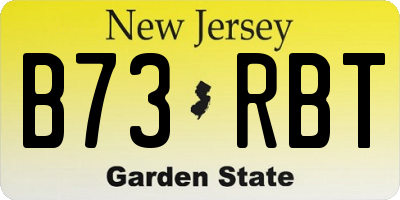 NJ license plate B73RBT