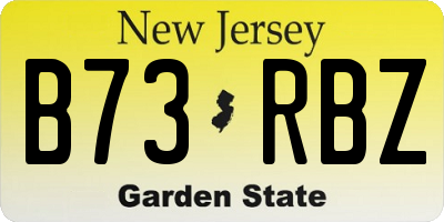 NJ license plate B73RBZ