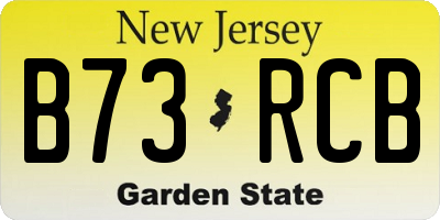 NJ license plate B73RCB