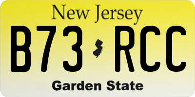 NJ license plate B73RCC