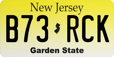 NJ license plate B73RCK