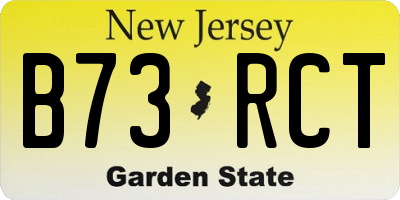 NJ license plate B73RCT