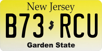 NJ license plate B73RCU