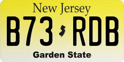 NJ license plate B73RDB