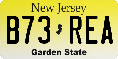 NJ license plate B73REA