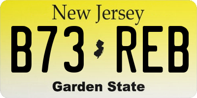 NJ license plate B73REB