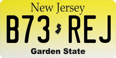 NJ license plate B73REJ
