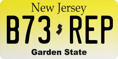 NJ license plate B73REP