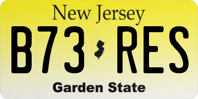 NJ license plate B73RES