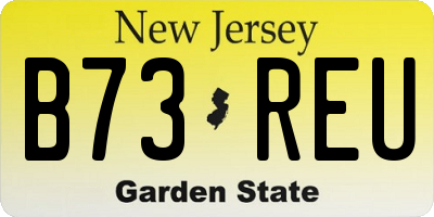 NJ license plate B73REU