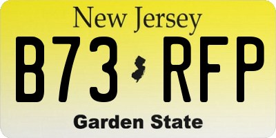NJ license plate B73RFP