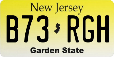 NJ license plate B73RGH