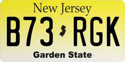 NJ license plate B73RGK
