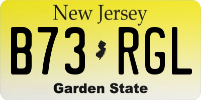 NJ license plate B73RGL