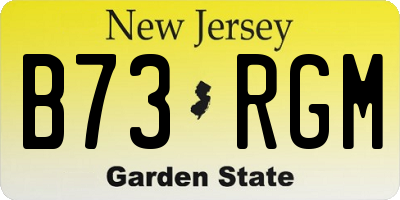 NJ license plate B73RGM
