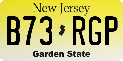 NJ license plate B73RGP