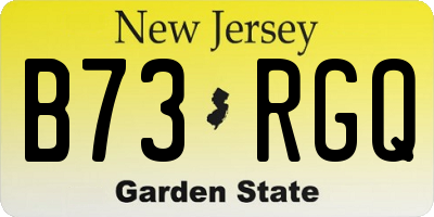 NJ license plate B73RGQ