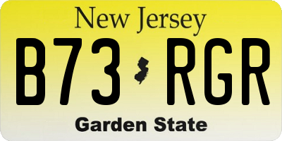 NJ license plate B73RGR
