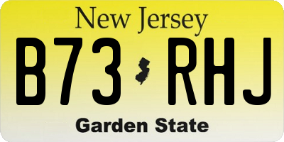 NJ license plate B73RHJ