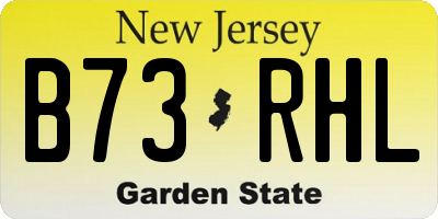 NJ license plate B73RHL