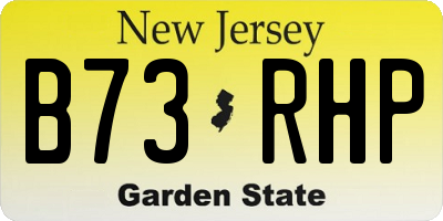 NJ license plate B73RHP