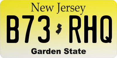 NJ license plate B73RHQ