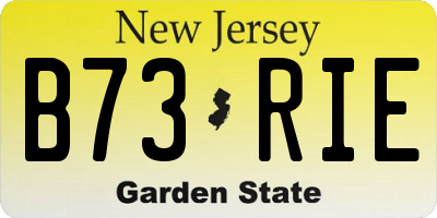 NJ license plate B73RIE