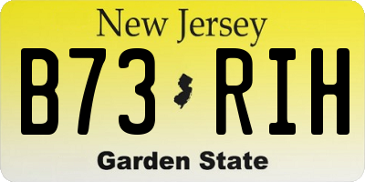 NJ license plate B73RIH