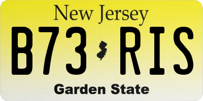 NJ license plate B73RIS