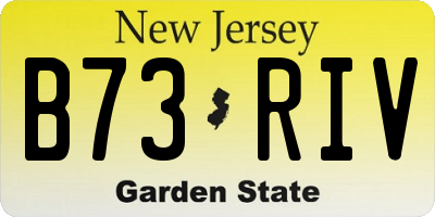 NJ license plate B73RIV