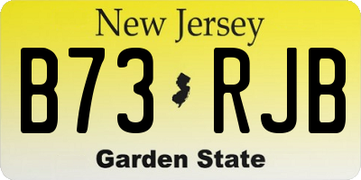 NJ license plate B73RJB