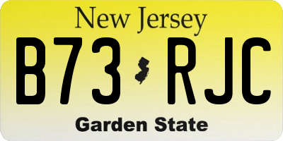 NJ license plate B73RJC